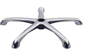 Base Giratória Presidente Cromada com Rodízios PU - Linha Corporativa