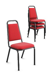 Cadeira Empilhável Vermelha