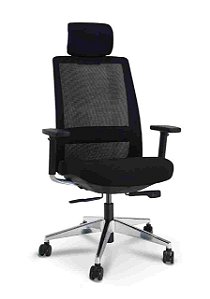 Cadeira Presidente Giratória C4 Com Apoio de Cabeça