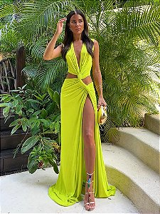 VESTIDO NÓ DECOTE V