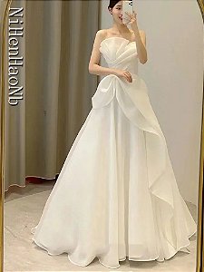 Vestidos De Noiva Sem Alças, Vestido De Noiva Barato