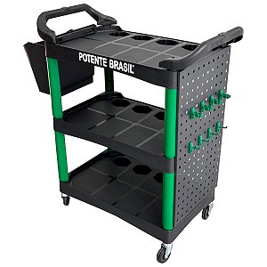 CARRINHO DETAILERS ABERTO 360 3 PRATELEIRAS POTENTE BRASIL