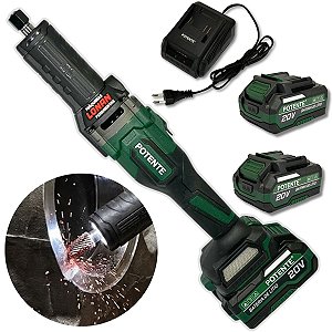 RETIFICA A BATERIA 20V POTENTE  C/ PINÇA 6MM BRUSHESS 4000mA