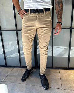 Calça Alfaiataria Bege Madison