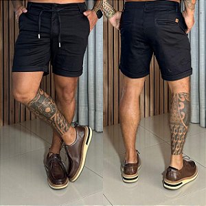 Bermuda Acetinada Preta