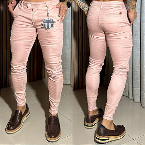 Calça Alfaiataria Cós Italiano Rosa