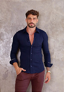 Camisa Malha Azul Martinho