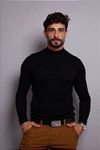 Blusa Gola Alta Preta