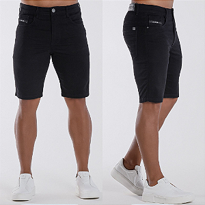 Bermuda Jeans Básica Preta
