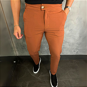Calça Alfaiataria Roma com regulagem lateral – Terracota