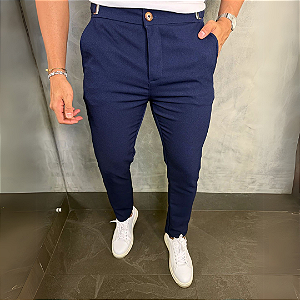 Calça Alfaiataria Bariloche com regulagem lateral – Azul