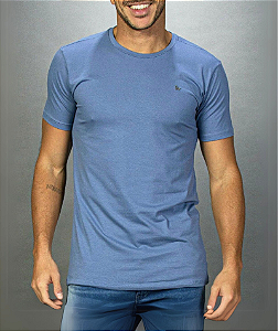 Camiseta  Azul Algodão Egípsio