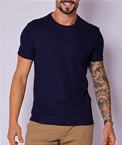 Camiseta Tricot Azul Marinho