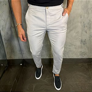 Calça Alfaiataria Firenze com ajuste Cinza