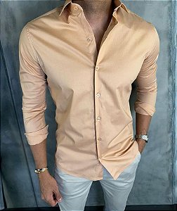 Camisa Manga Longa Bege