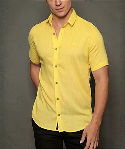 Camisa Dubai Gola Tradicional Amarelo