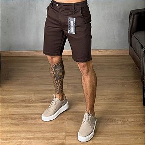 Bermuda Alfaiataria Marrom