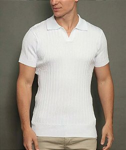 Polo Tricot Slim Branco