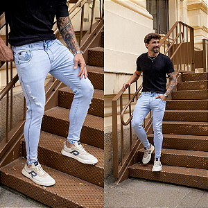 Calça Jeans Skinny Sky Clean
