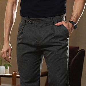 Calça alfaiataria Grécia Chumbo