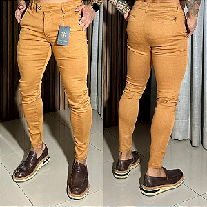 Calça Alfaiataria Cós Italiano Caramelo