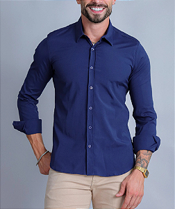 Camisa Social Ben Azul Marinho