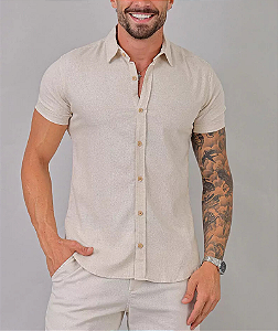 CAMISA M/C CAPRI BEGE