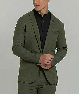 Blazer Masculino Linho Verde Escuro