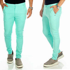 Calça Alfaiataria Jacquard Plissado Verde