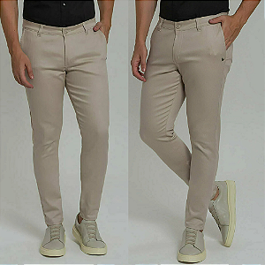 Calça Alfaiataria Slim Extreme Areia