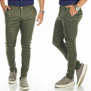 Calça Alfaiataria Slim Extreme Verde Escuro
