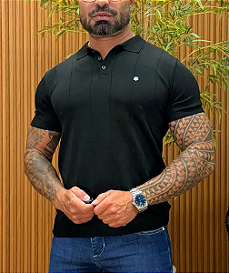 Polo Trico Milano Preto
