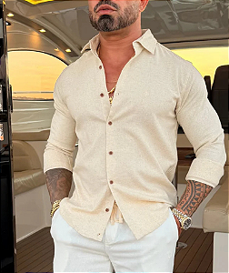 Camisa De Linho Premium Natural
