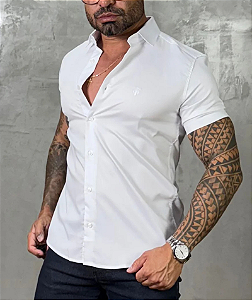 Camisa Social Fibra De Bambú branco