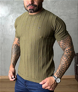 Camisa De Trico Listra Verde