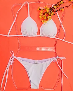 Biquíni cortininha lacinho (branco)
