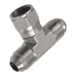 Tee Hidráulico Fêmea Giratória Central 7/16   Jic