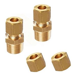 União Porca Anilha Compressão Tubo 3/16  X 1/8  Npt  2und