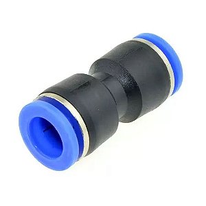 Conexão Mangueira Pu Pneumática Engate Rápido União 8mm