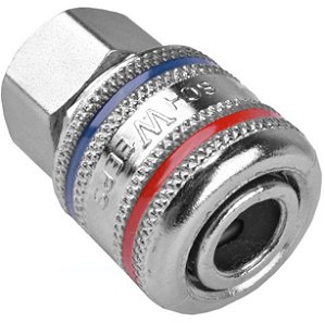 Engate Rápido Pneumático  1/4x Rosca Fêmea 1/4 Bsp