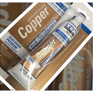 Cola Silicone Copper Alta Temperatura Automotivo Tekbond 70g