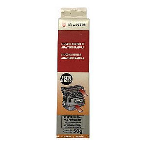 Silicone Alta Temperatura Wurth Neutro Preto 50g