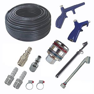 Mangueira Compressor Caminhoneiro 15 Metros Kit  Calibrador