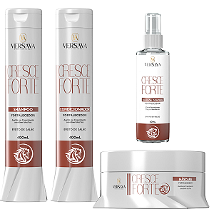 Kit Cresce Forte Shampoo +  Condicionado + Máscara + Tônico Fortalecedor