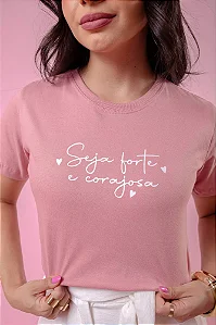 T-SHIRT TRADICIONAL BASICA - ROSE SEJA FORTE