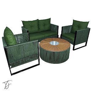 Conjunto Veneza 4 Lugares com Mesa