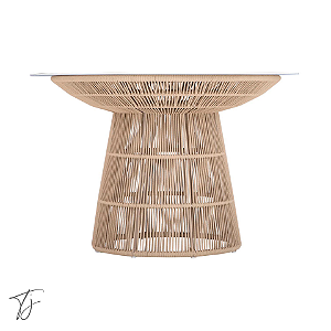 Mesa de Jantar Vivara com Tampo em Madeira