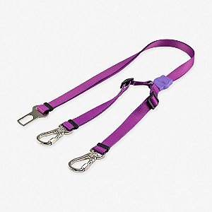Cinto de Segurança Duplo para cachorros Classic Purple