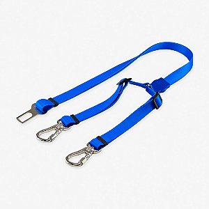 Cinto de Segurança Duplo para cachorros Classic Blue