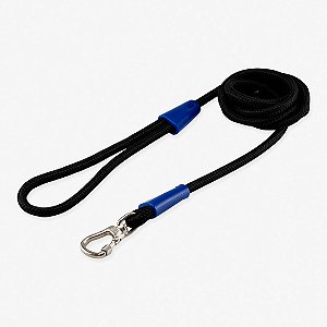 Guia de corda para cachorros 2 Metros Classic Black Azul